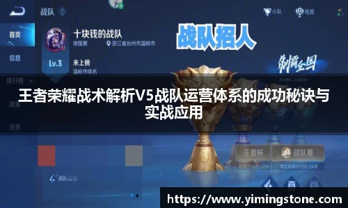 王者荣耀战术解析V5战队运营体系的成功秘诀与实战应用